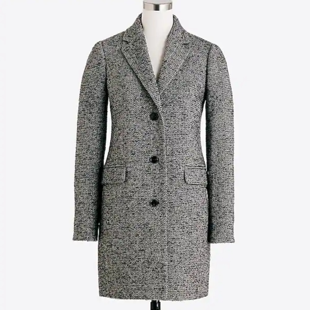 J. Crew Factory Tweed Topcoat